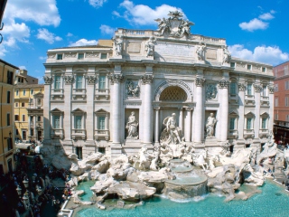 Das Trevi Fountain - Rome Italy Wallpaper 320x240