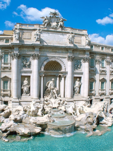 Обои Trevi Fountain - Rome Italy 480x640