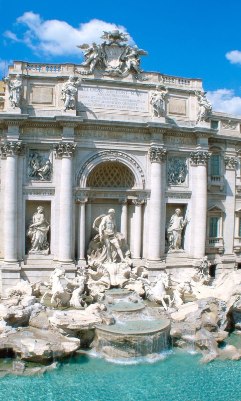 Trevi Fountain - Rome Italy wallpaper 480x800