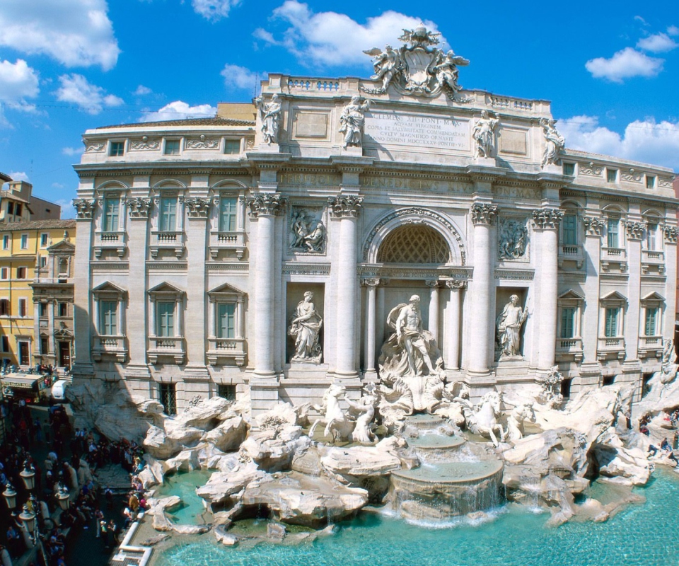 Обои Trevi Fountain - Rome Italy 960x800