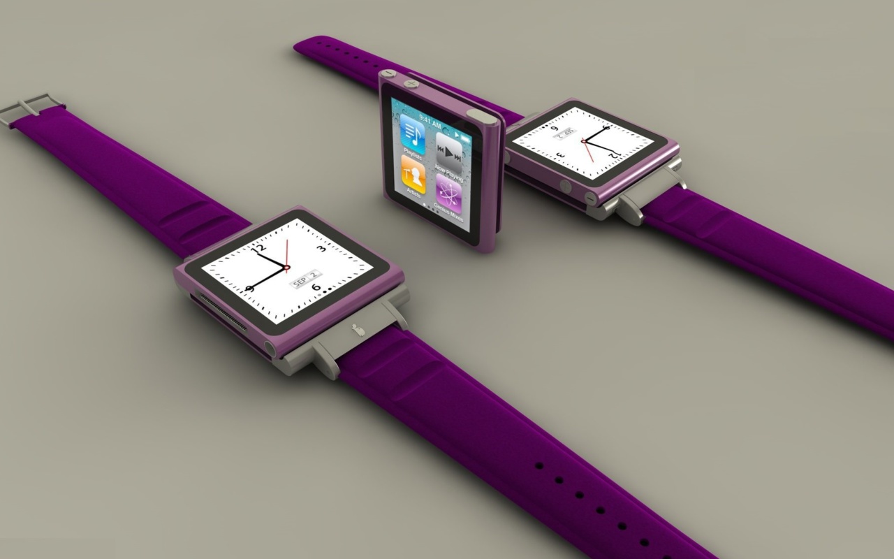 Das Apple Watches and iPod Nano Wallpaper 1280x800