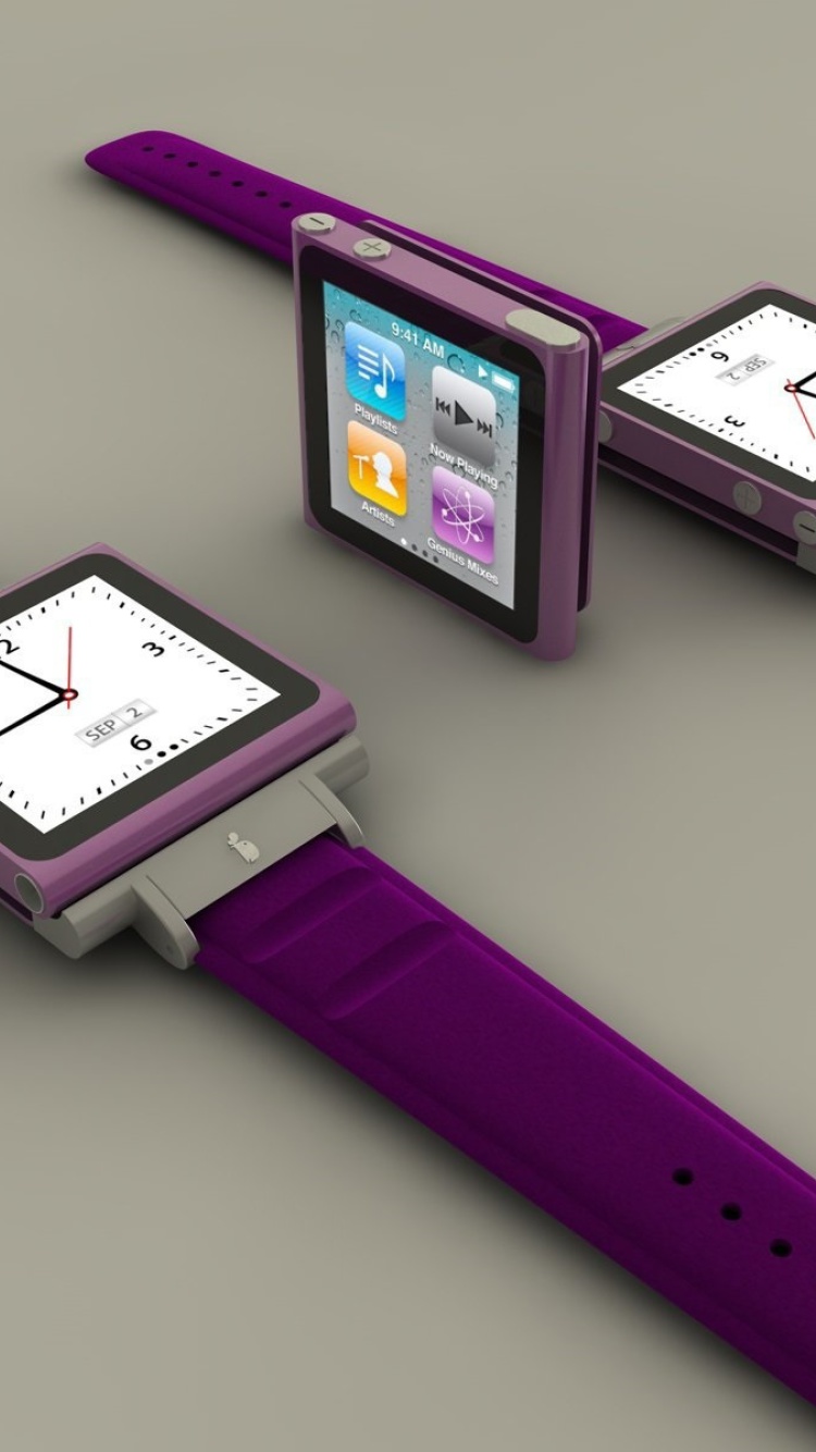 Das Apple Watches and iPod Nano Wallpaper 750x1334
