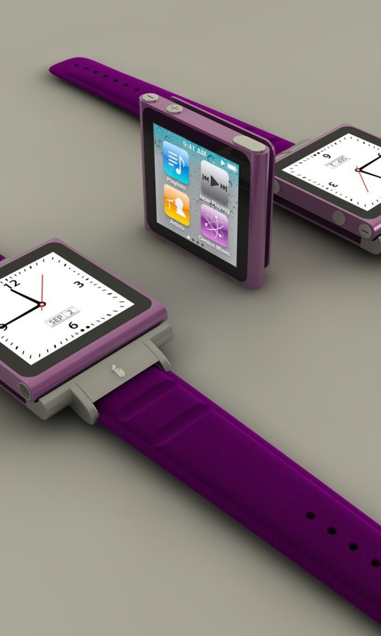 Das Apple Watches and iPod Nano Wallpaper 768x1280