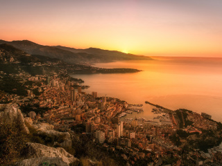 Monaco Panoramic Photo wallpaper 320x240