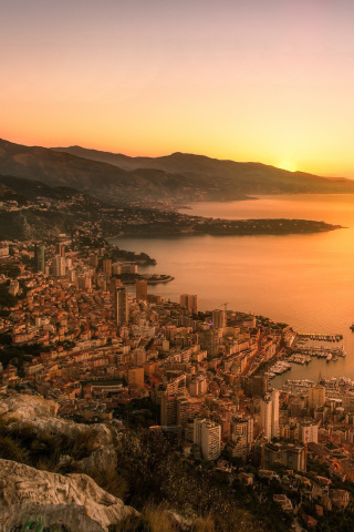Fondo de pantalla Monaco Panoramic Photo 320x480