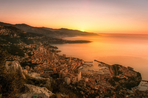Monaco Panoramic Photo wallpaper 480x320