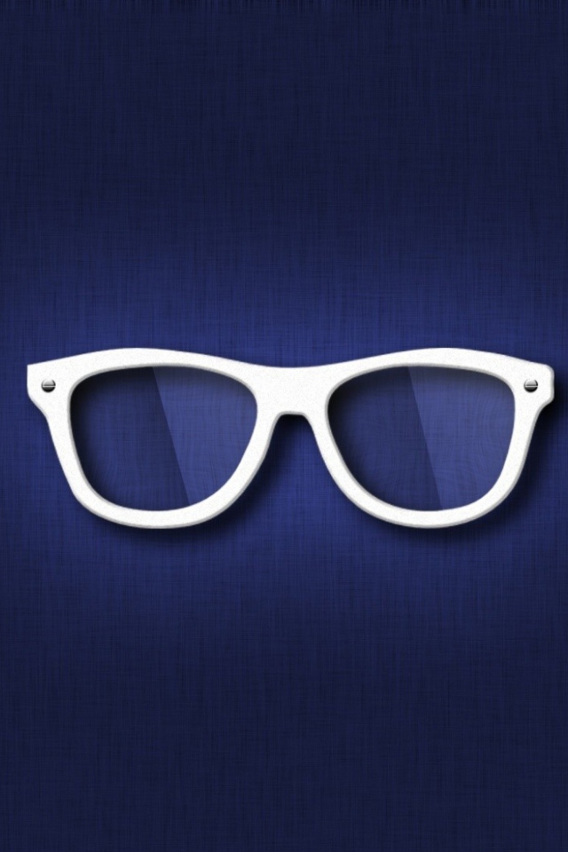 Das Hipster Glasses Illustration Wallpaper 640x960