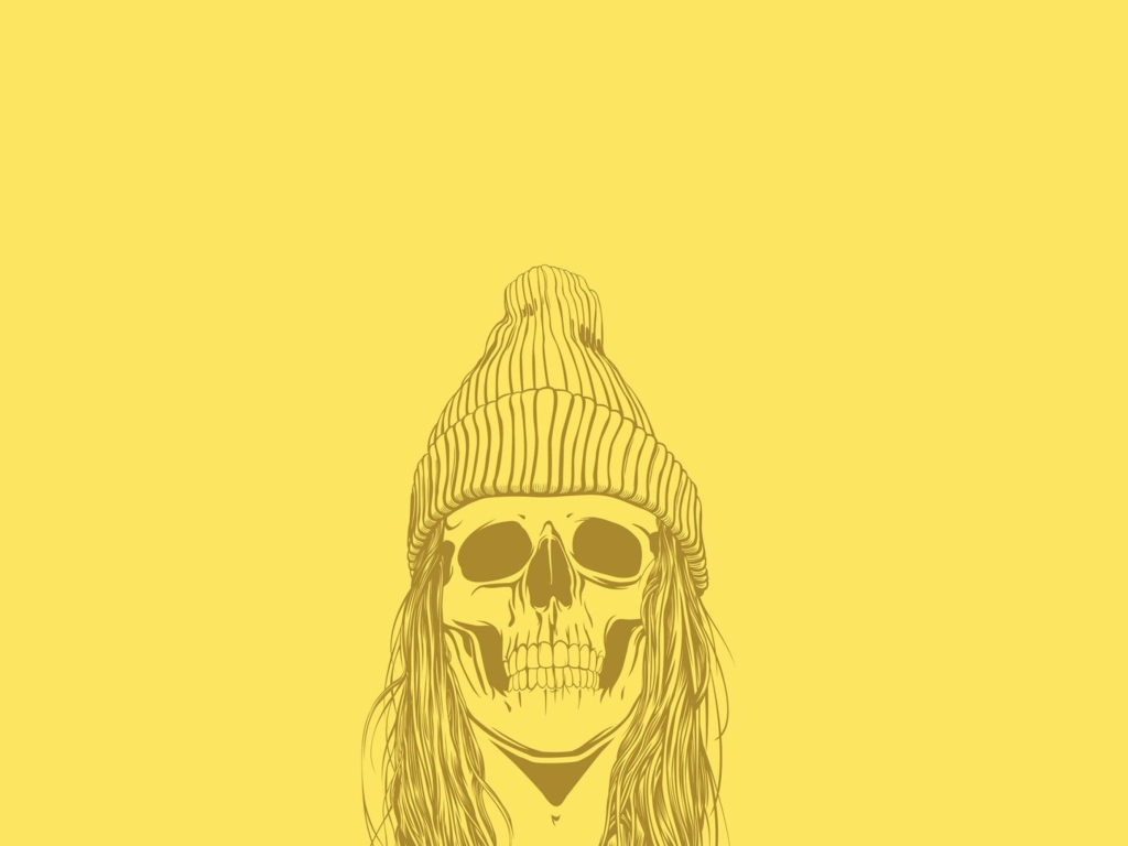 Skull In Hat wallpaper 1024x768
