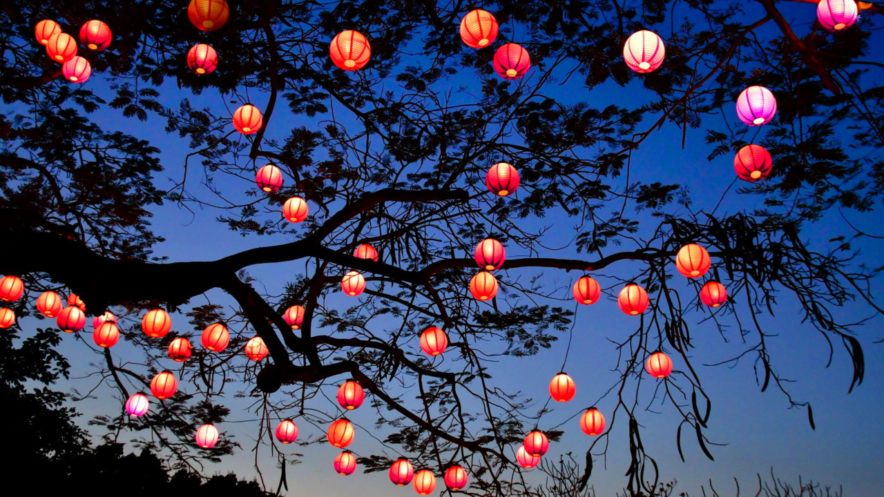 Chinese New Year Lanterns wallpaper 1280x720