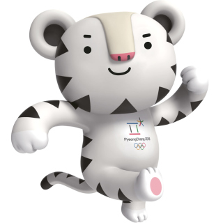 Kostenloses 2018 Winter Olympics Pyeongchang Mascot Wallpaper für 208x208