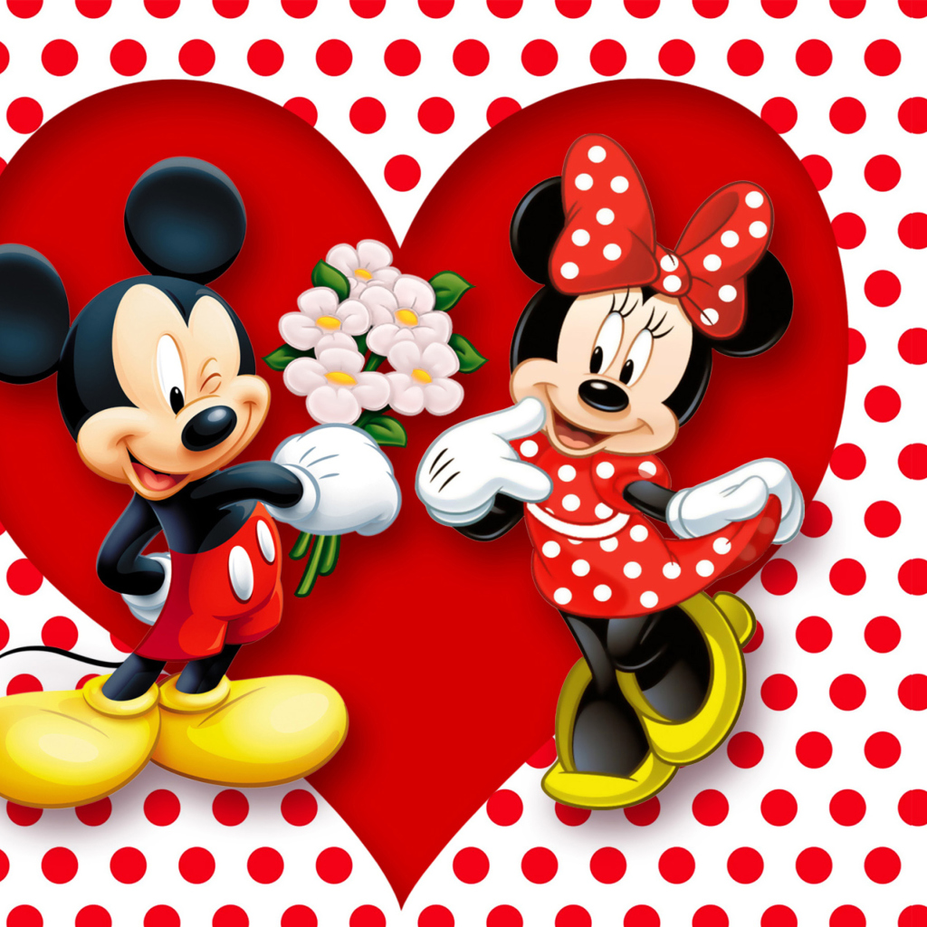 Обои Mickey And Minnie Mouse 1024x1024