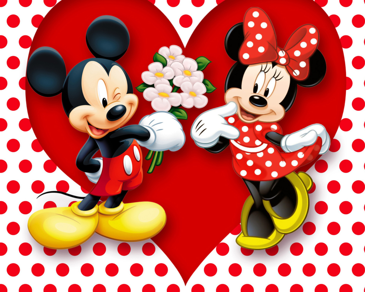 Screenshot №1 pro téma Mickey And Minnie Mouse 1280x1024
