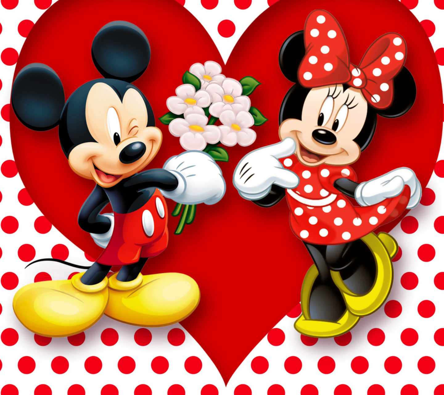 Das Mickey And Minnie Mouse Wallpaper 1440x1280