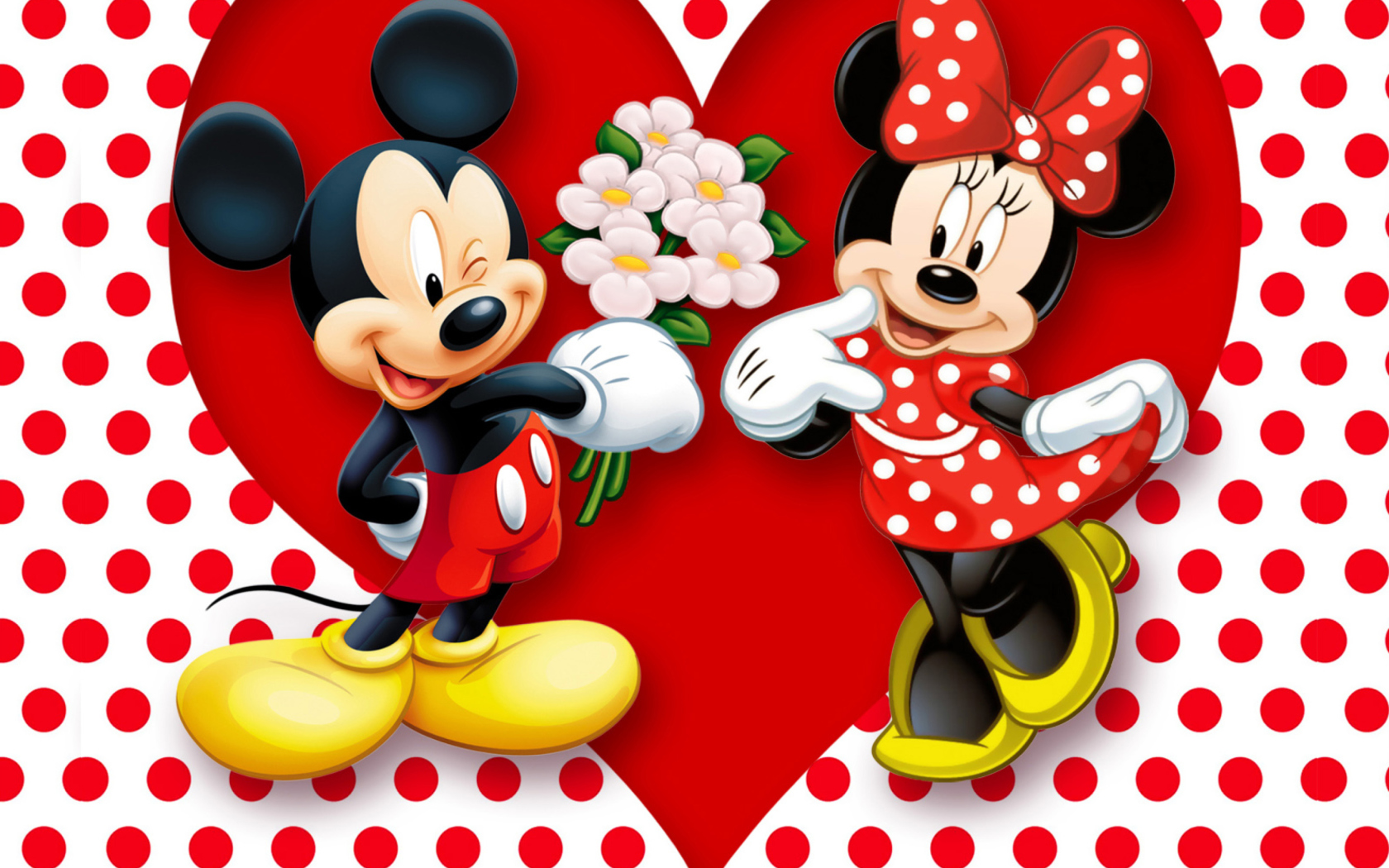 Screenshot №1 pro téma Mickey And Minnie Mouse 1680x1050