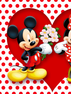 Das Mickey And Minnie Mouse Wallpaper 240x320