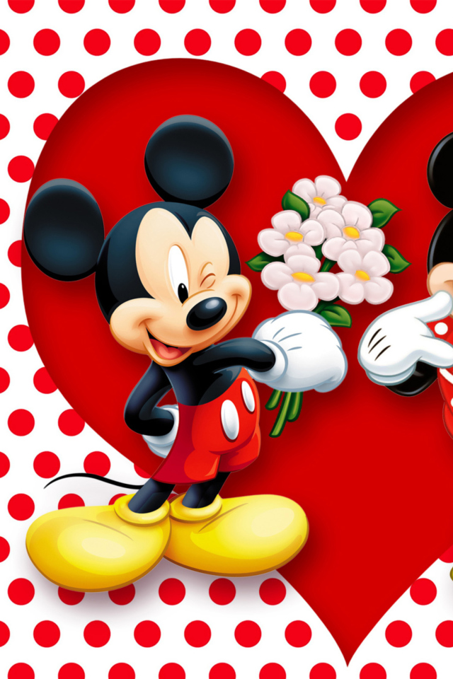 Sfondi Mickey And Minnie Mouse 640x960