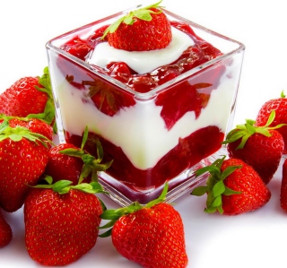 Strawberry Dessert Background for 2048x2048