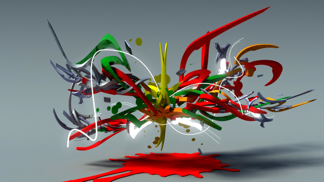 Обои Graffiti 3D 1366x768