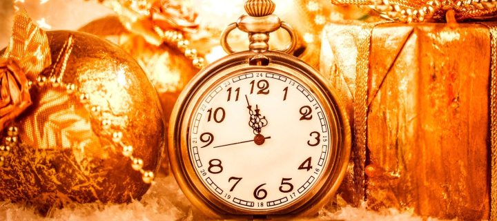Обои New Year Countdown Timer, Watch 720x320