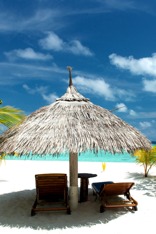 Fondo de pantalla Luxury Beach on Bonaire 640x960
