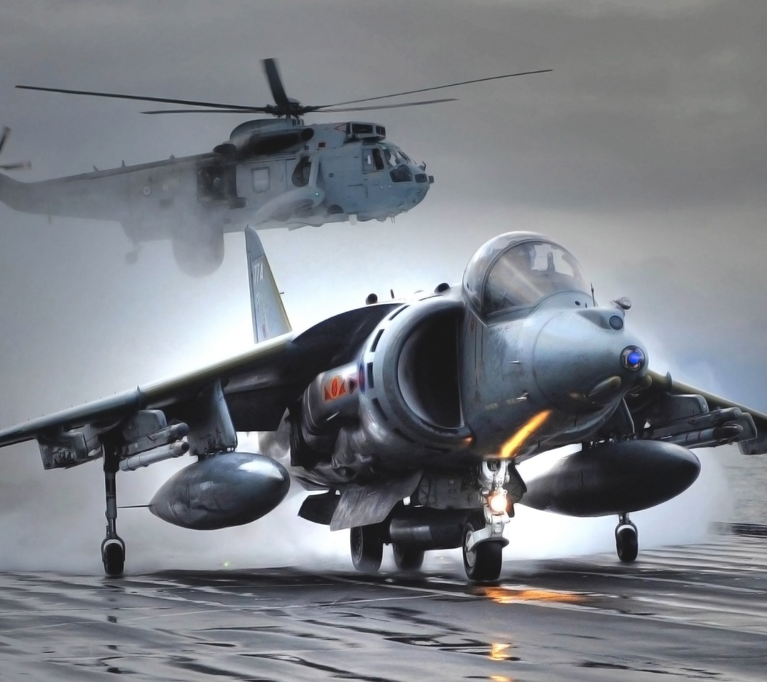 Sfondi British Aerospace Harrier GR7 1080x960