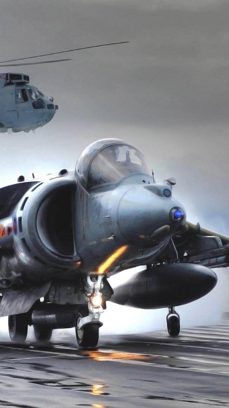 Fondo de pantalla British Aerospace Harrier GR7 750x1334
