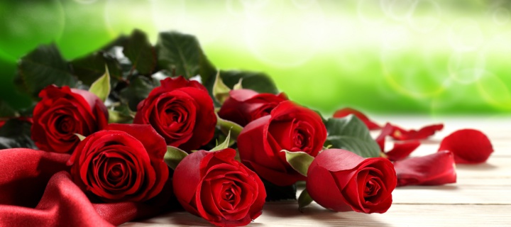 Обои Red Roses for Valentines Day 720x320