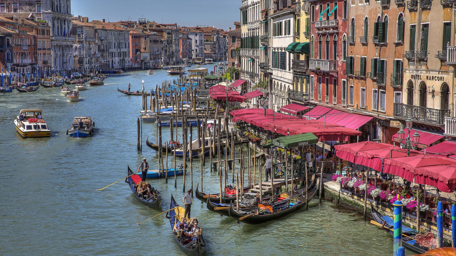 Das Venice Canals Painting Wallpaper 1600x900