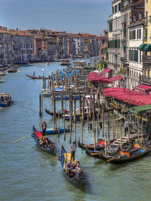 Venice Canals Painting wallpaper 480x640