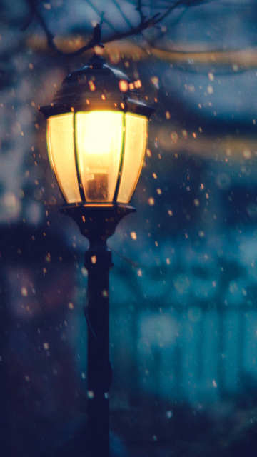 Fondo de pantalla Winter Street Lantern 360x640