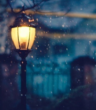 Winter Street Lantern - Obrázkek zdarma pro iPhone 4