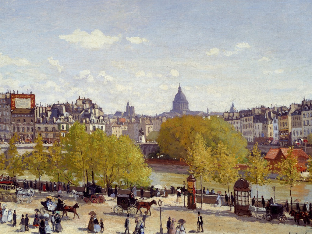 Screenshot №1 pro téma Claude Monet - Quai du Louvre 1024x768