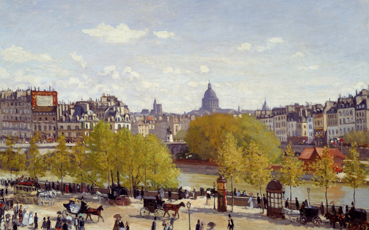 Screenshot №1 pro téma Claude Monet - Quai du Louvre 1280x800