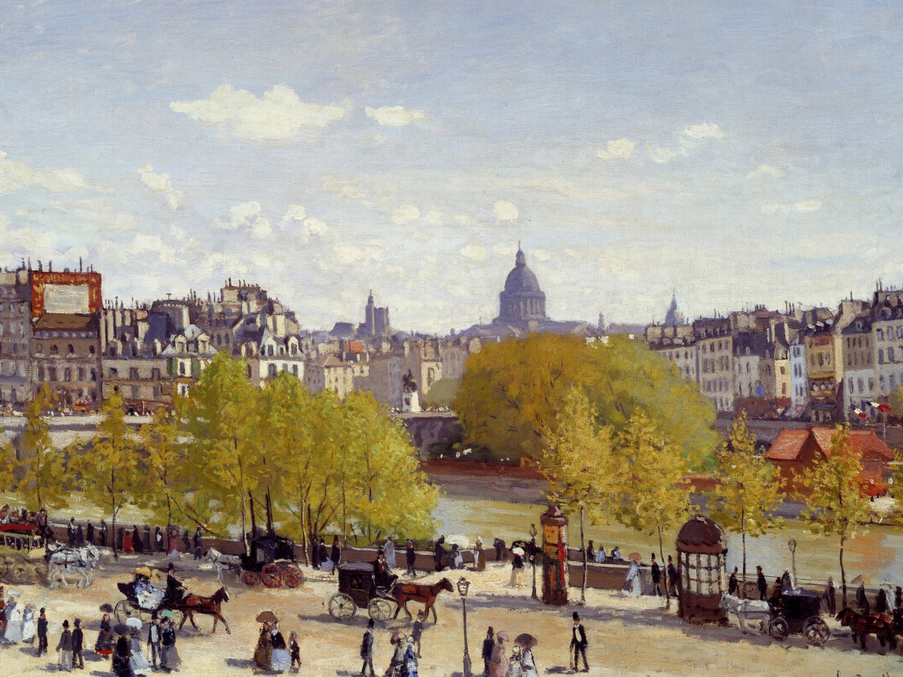 Das Claude Monet - Quai du Louvre Wallpaper 1280x960