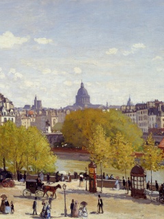 Claude Monet - Quai du Louvre wallpaper 240x320