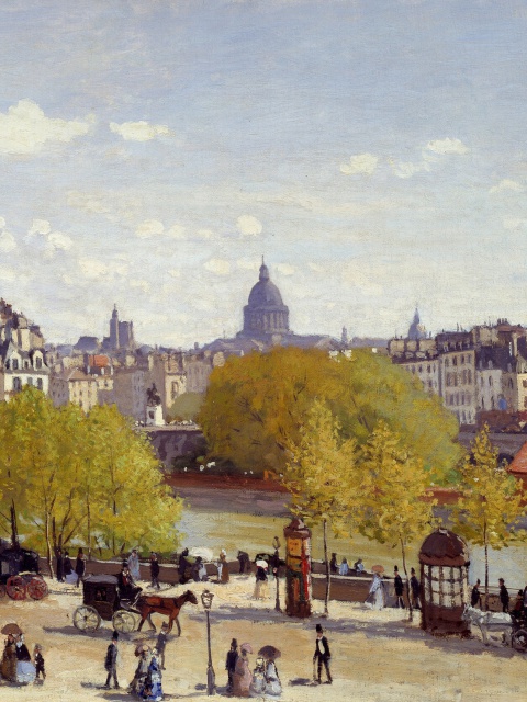 Screenshot №1 pro téma Claude Monet - Quai du Louvre 480x640