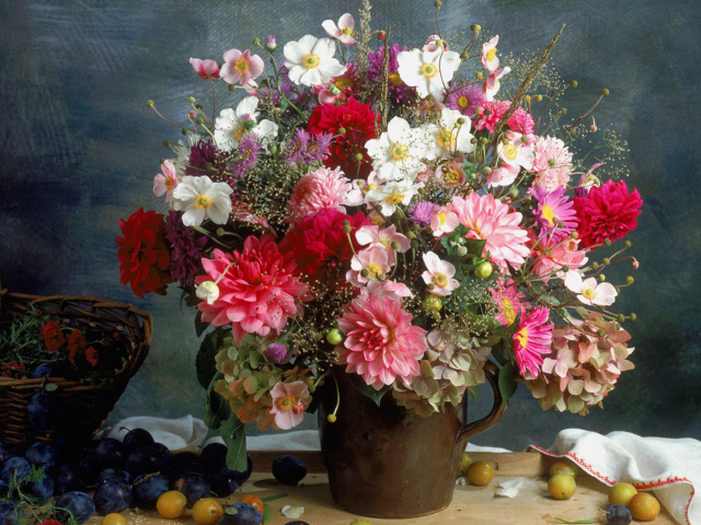Das Aster Bouquet Wallpaper 640x480