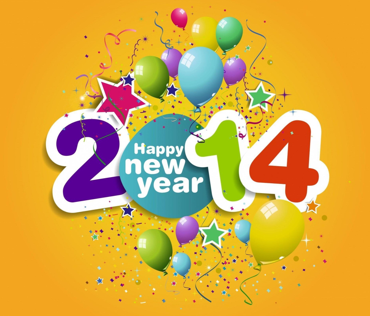 Das Happy New Year 2014 Wallpaper 1200x1024
