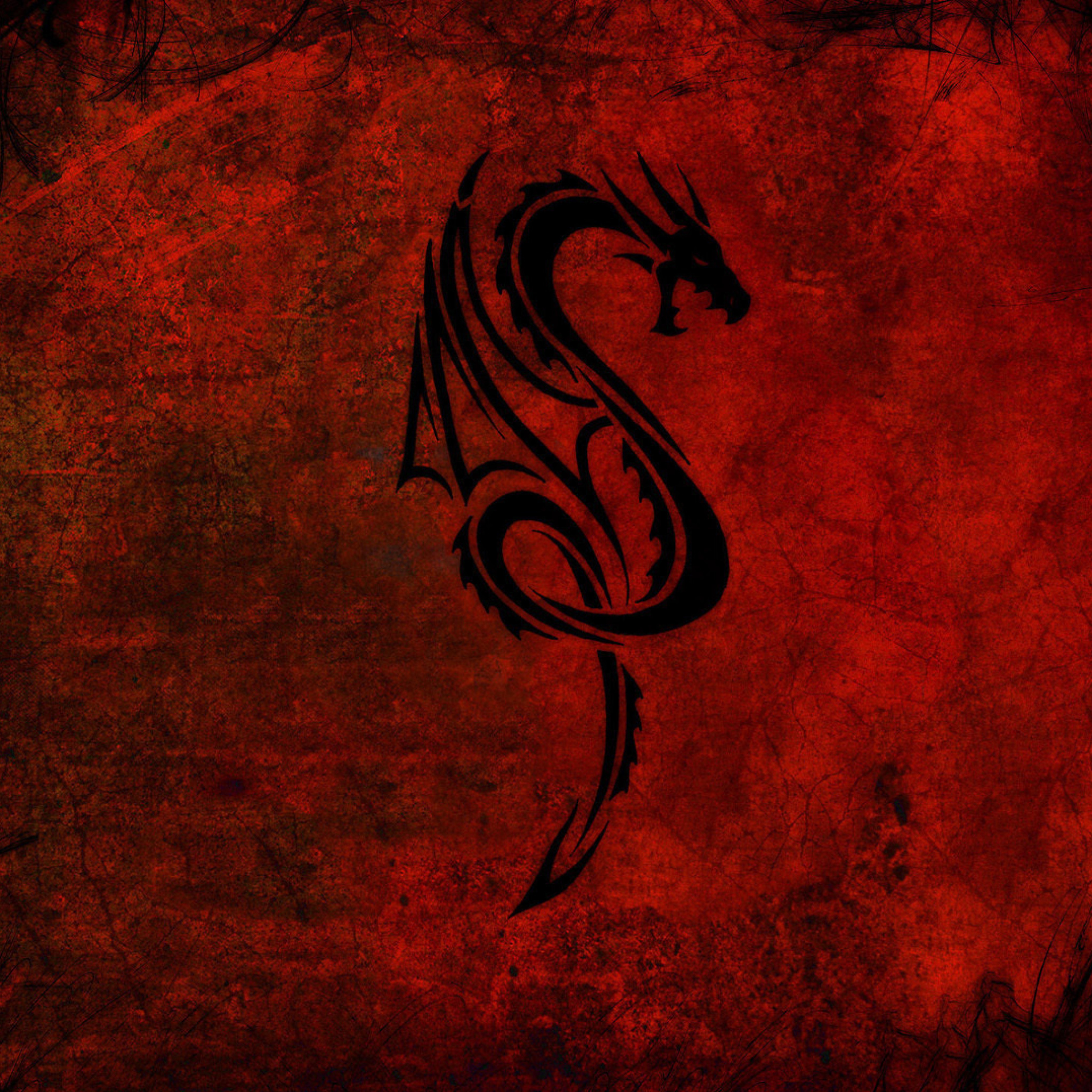 Das Tribal Dragon Wallpaper 2048x2048