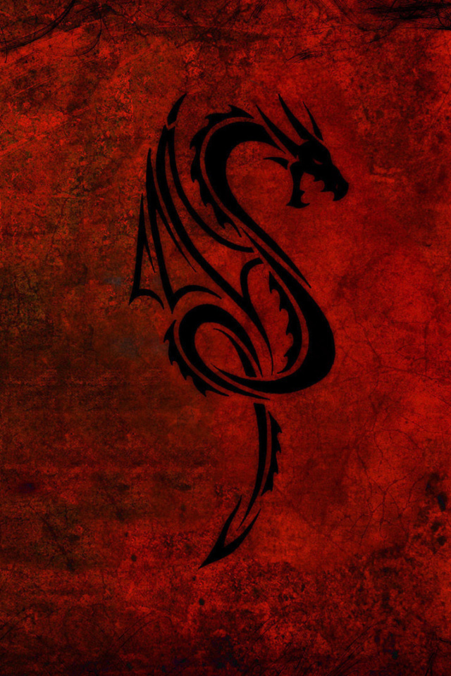Das Tribal Dragon Wallpaper 640x960