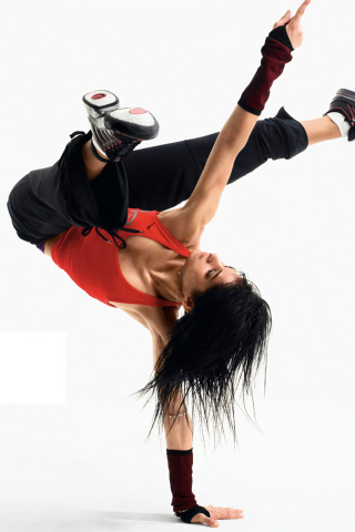 Sfondi Hip Hop Girl Dance Just do It 320x480