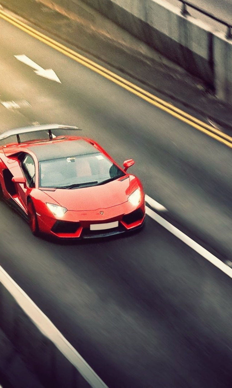 Red Lamborghini Aventador screenshot #1 768x1280