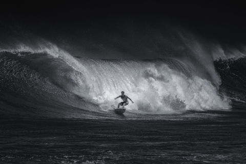 Fondo de pantalla Big Wave Surfing 480x320