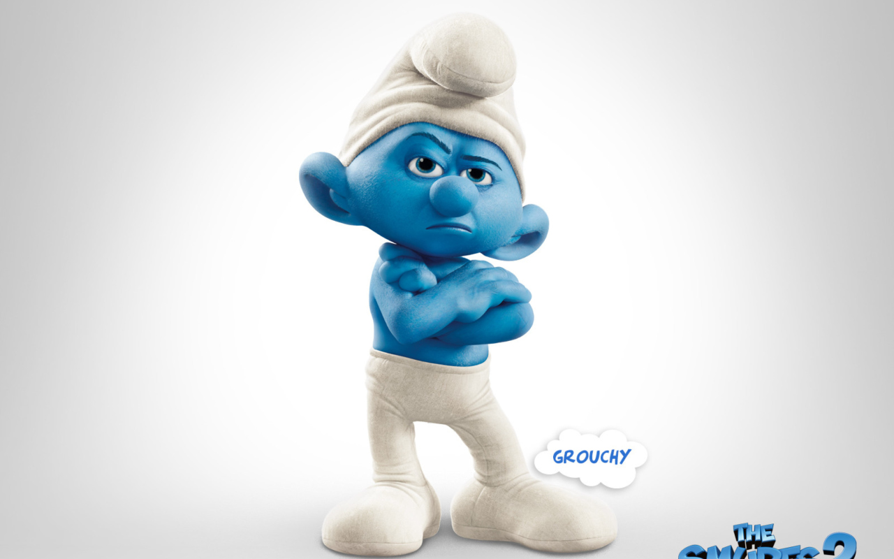 Grouchy The Smurfs 2 wallpaper 1280x800