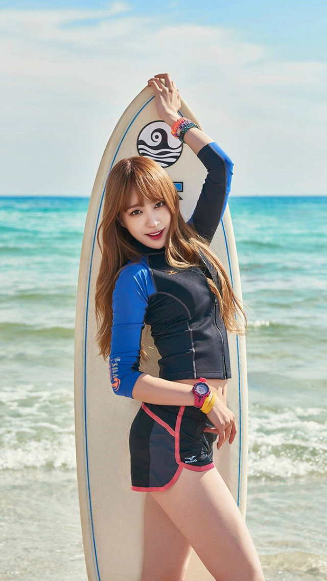 Korean Surfer Girl wallpaper 640x1136