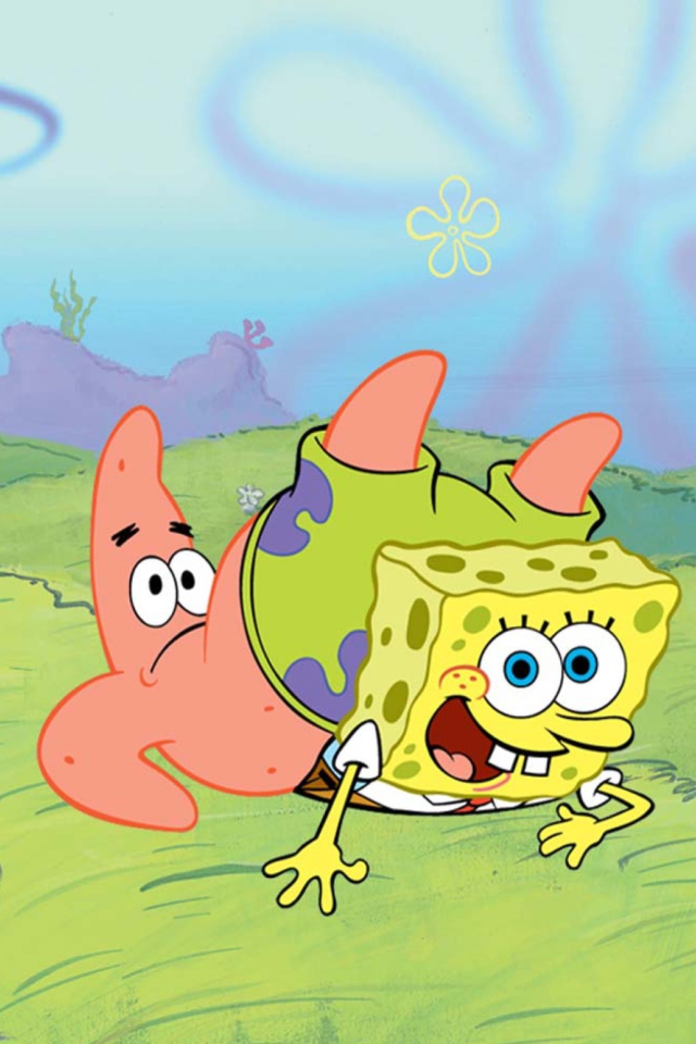 Fondo de pantalla Spongebob And Patrick Star 640x960