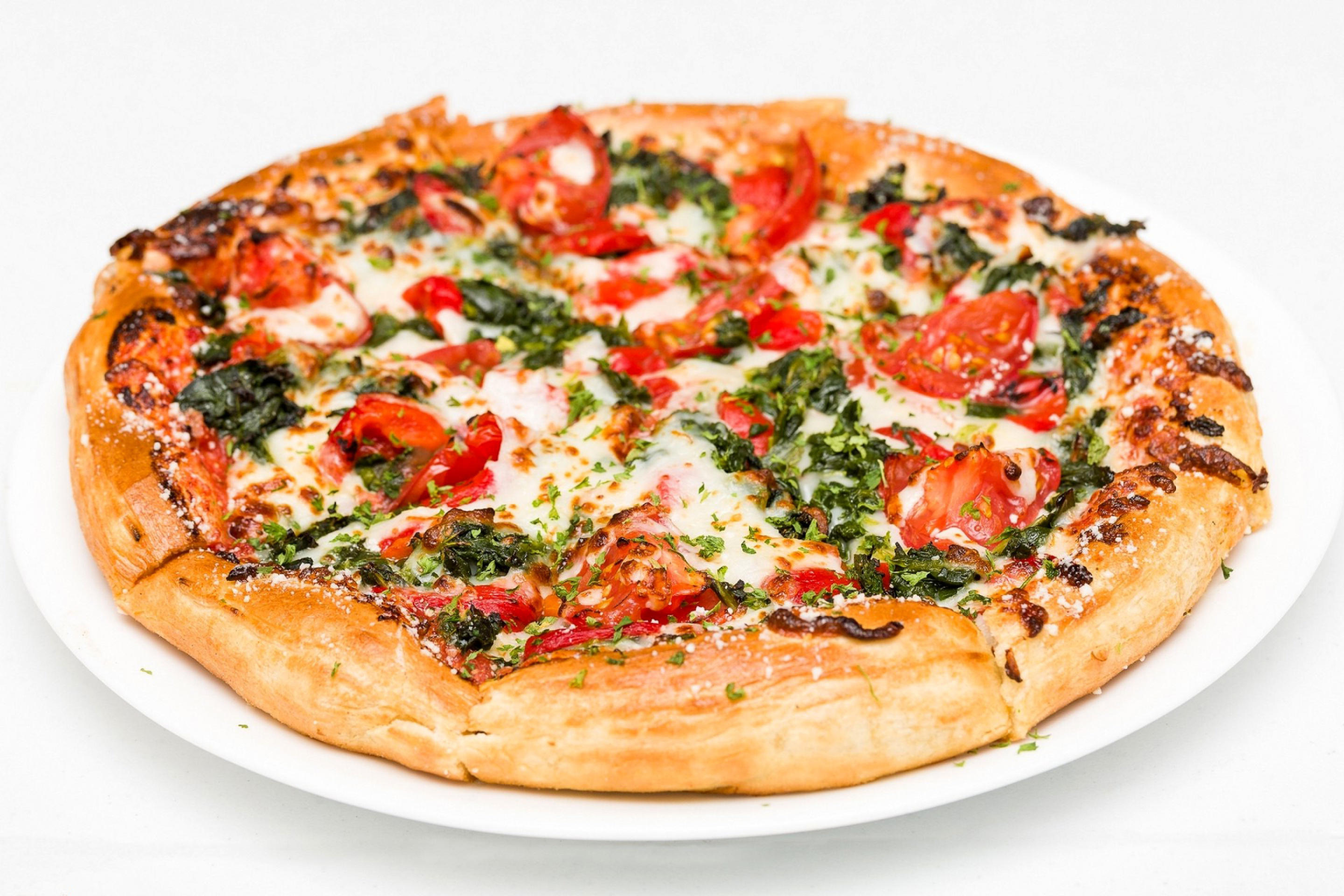 Обои Pizza with spinach 2880x1920