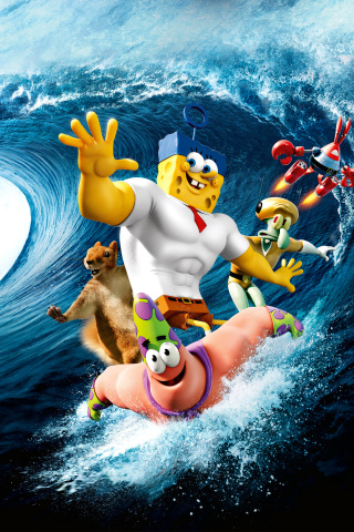 Fondo de pantalla The SpongeBob Movie Sponge Out of Water 320x480