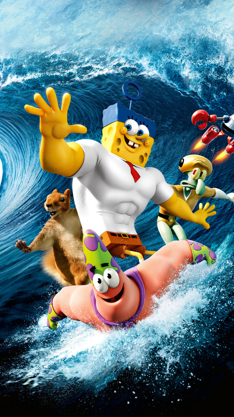 Fondo de pantalla The SpongeBob Movie Sponge Out of Water 750x1334
