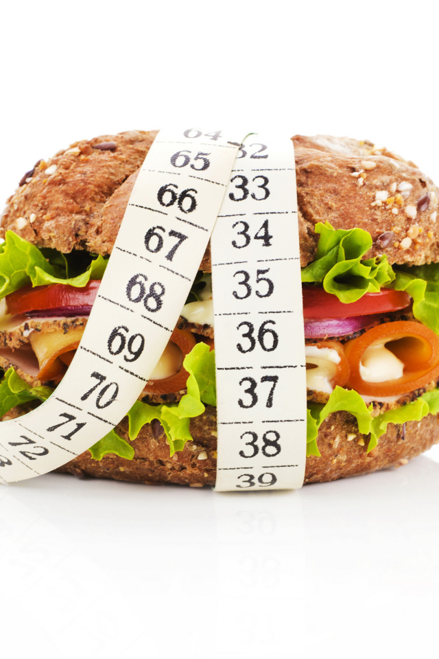 Обои Healthy Diet Burger 640x960